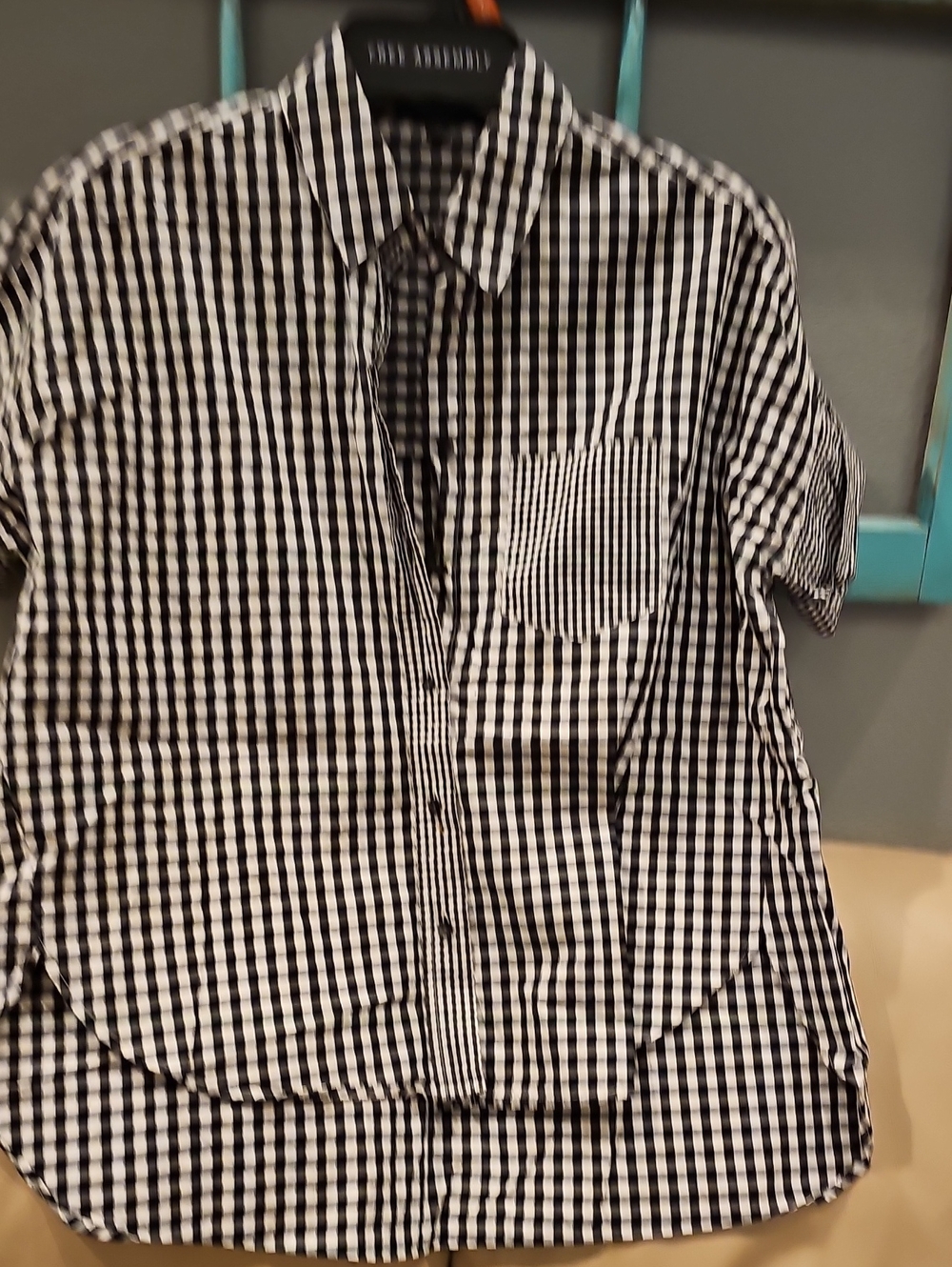 MADEWELL Black & White Gingham Button-Up Shirt